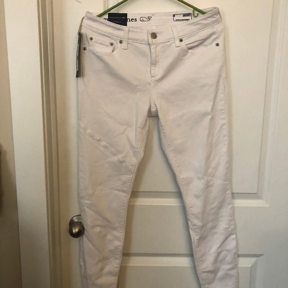 White Skinny Jeans-  Vineyard Vines Size 8